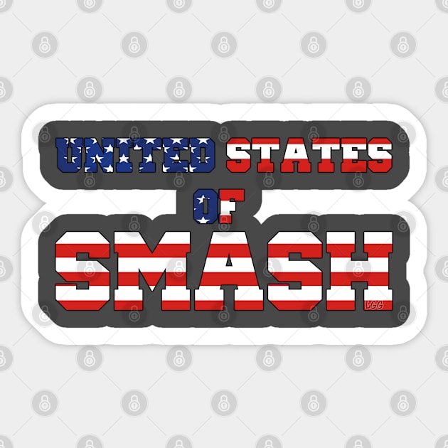 UNITED STATES OF: SMASH Sticker by LetsGetGEEKY